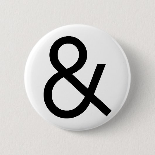 Ampersand - Schwarz Button (Vorderseite)