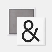 Ampersand - Schwarz Magnet (Vorderseite/Rückseite)