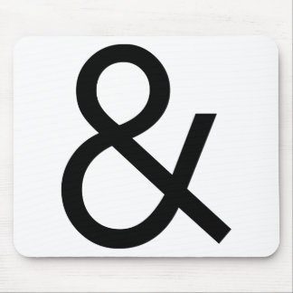 Ampersand - Schwarz Mousepad