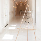 Ampersand Scripty Black & White Wedding Sign Acrylschild