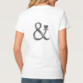 Ampersand Symbol Herztypografie T-Shirt (Rückseite)