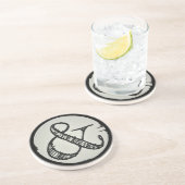 Ampersand Symbol Scribbled auf Grau Getränkeuntersetzer (Seite)