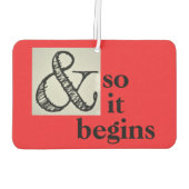 Ampersand-Symbol und so beginnt es funny Newlyweds Autolufterfrischer (Rückseite)