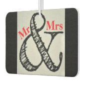 Ampersand-Symbol und so beginnt es funny Newlyweds Autolufterfrischer (Links)