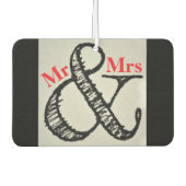 Ampersand-Symbol und so beginnt es funny Newlyweds Autolufterfrischer (Vorderseite)