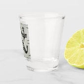 Ampersand-Symbol und so beginnt es Spaß Schnapsglas (Rechts)