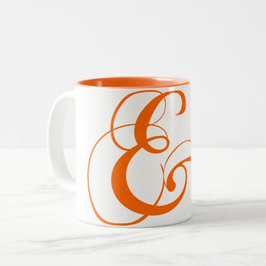 Ampersand-Symbol Zweifarbige Tasse (Vorderseite Links)