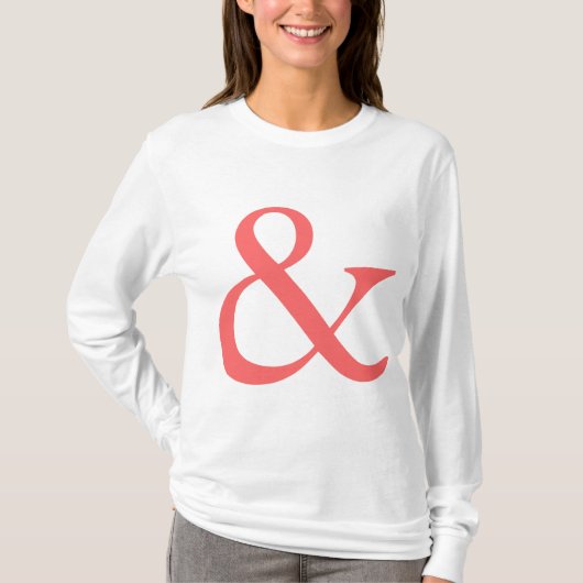 Ampersand - tropisches Rosa T-Shirt (Vorderseite)