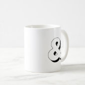 Ampersand Typografie Blackline Kaffeetasse (VorderseiteRechts)