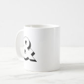 Ampersand Typografie Blackline Kaffeetasse (Vorderseite Links)