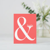 Ampersand und Atmen Postkarte (Stehend Vorderseite)