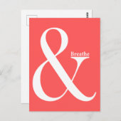 Ampersand und Atmen Postkarte (Vorne/Hinten)