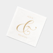 Ampersand und Namen Servietten Mit Folie (Links)