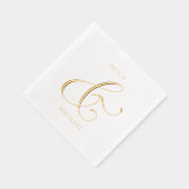 Ampersand und Namen Servietten Mit Folie (Rechts)