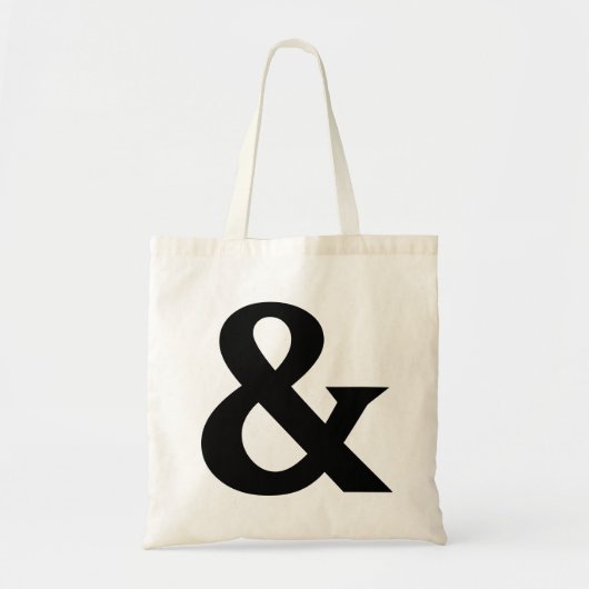 Ampersand | Und Symbol Modern Minimalistisch Simpl Tragetasche (Vorne)