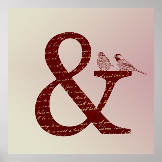 Ampersand Vögel Poster (Vorne)