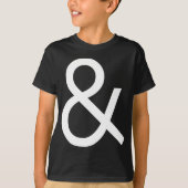 Ampersand - weiß auf schwarz T-Shirt (Vorderseite)