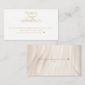 Ampersand Weiße Perlen & Prosecco Brautparty Begleitkarte (Vorne/Hinten)
