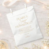 Ampersand Weiße Perlen & Prosecco Brautparty Geschenktütchen (Ausgeschnitten)