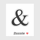 Ampersand-Zeichen Aufkleber (Blatt)