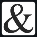 Ampersand-Zeichen Quadratischer Aufkleber<br><div class="desc">Großartiges Zeichen und Schild,  Zusammenhänge,  Kunstdrucke für Paare,  Wandkunst für Schlafzimmer,  Wohnzimmer,  Plakat,  Kissen,  Hochzeitsgeschenk,  T - Shirt,  Geschenk für Paare, </div>
