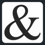 Ampersand-Zeichen Quadratischer Aufkleber<br><div class="desc">Großartiges Zeichen und Schild,  Zusammenhänge,  Kunstdrucke für Paare,  Wandkunst für Schlafzimmer,  Wohnzimmer,  Plakat,  Kissen,  Hochzeitsgeschenk,  T - Shirt,  Geschenk für Paare, </div>