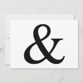 Ampersand-Zeichen und Zeichen Einladung (Vorderseite)