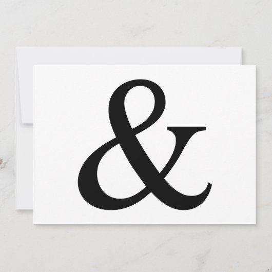 Ampersand-Zeichen und Zeichen Einladung (Vorderseite)