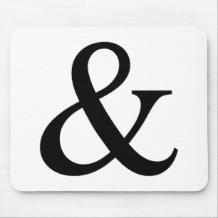 Ampersand-Zeichen und Zeichen Mousepad