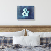 Ampersandgewickelte Leinwand blau (Insitu (Schlafzimmer))
