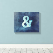 Ampersandgewickelte Leinwand blau (Insitu (Holzboden))