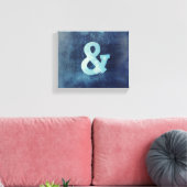Ampersandgewickelte Leinwand blau (Insitu (Wohnzimmer))