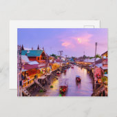 Amphawa Floating Market Postkarte (Vorne/Hinten)