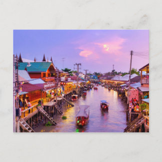 Amphawa Floating Market Postkarte
