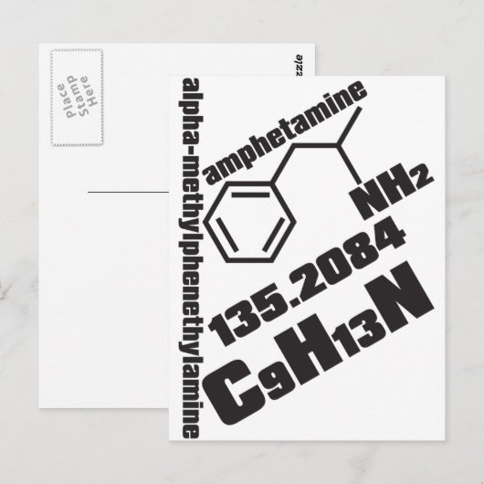 Amphetamin Postkarte (Vorne/Hinten)