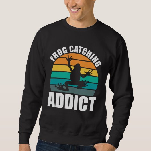 Amphibian Frog Catching Addict Frog Hunting Sweatshirt (Vorderseite)