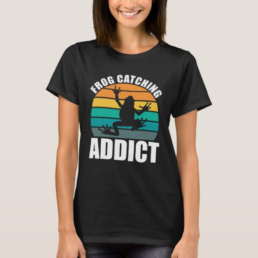 Amphibian Frog Catching Addict Frog Hunting T-Shirt (Vorderseite)