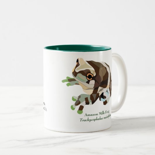 AmphibiaWeb Amazonas Milch-Frosch-Tasse Zweifarbige Tasse (VorderseiteRechts)