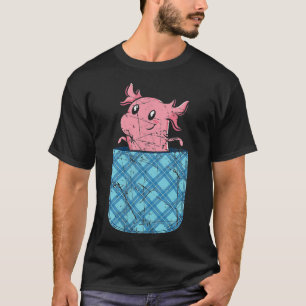 Amphibien Meican Salamander Niedlich Pocket Aolotl T-Shirt