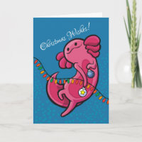 Amphibien Niedlich Axolotl zu Weihnachten mit Orna