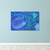 Amphibien und Fischkönig, Fantasiekunst, Unterwass Leinwanddruck (Insitu (Holzboden))