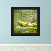 Amphibienmodelle: Frosch Laze 01-02 Leinwanddruck (Insitu (Holzboden))