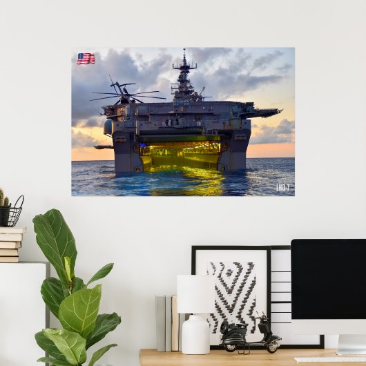AMPHIBIOUS-ASSAULT-SCHIFF - LHD-7 POSTER (Heimbüro)