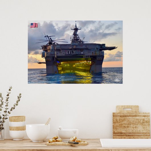AMPHIBIOUS-ASSAULT-SCHIFF - LHD-7 POSTER (Küche)