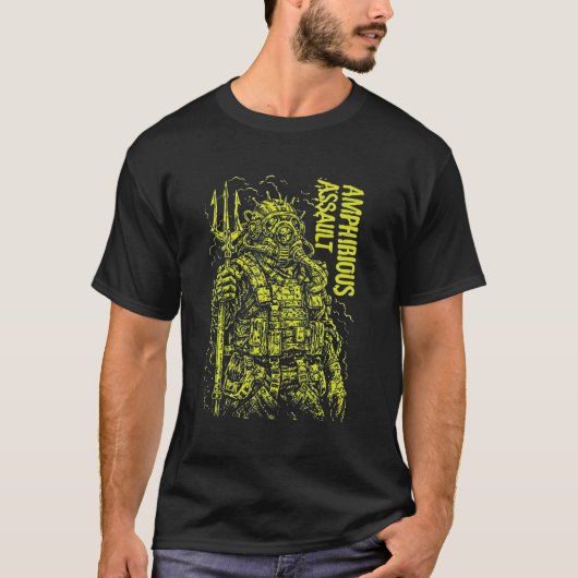 Amphibious Assault Trooper Underwater Warfare Grap T-Shirt (Vorderseite)
