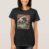 Amphibische Surfer-Blume Japanisch Wave Art Surfen
