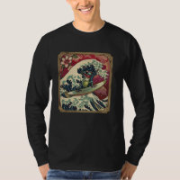 Amphibische Surfer-Blume Japanisch Wave Art Surfen