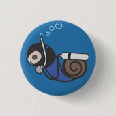 Amphibischer Schnecke-Knopf Button (Vorderseite)