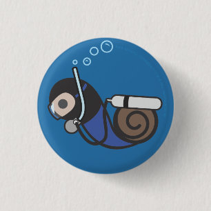 Amphibischer Schnecke-Knopf Button