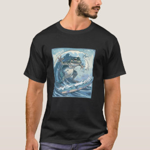 Amphibischer Surfer Japanischer Wellenreitkunst Fr T-Shirt
